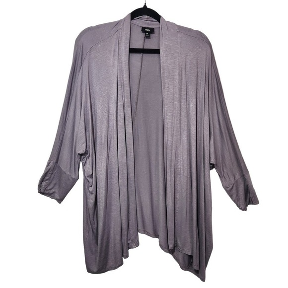 Massimo Purple Waterfall Top Open Front Cardigan Women's Size XL - Picture 1 of 5